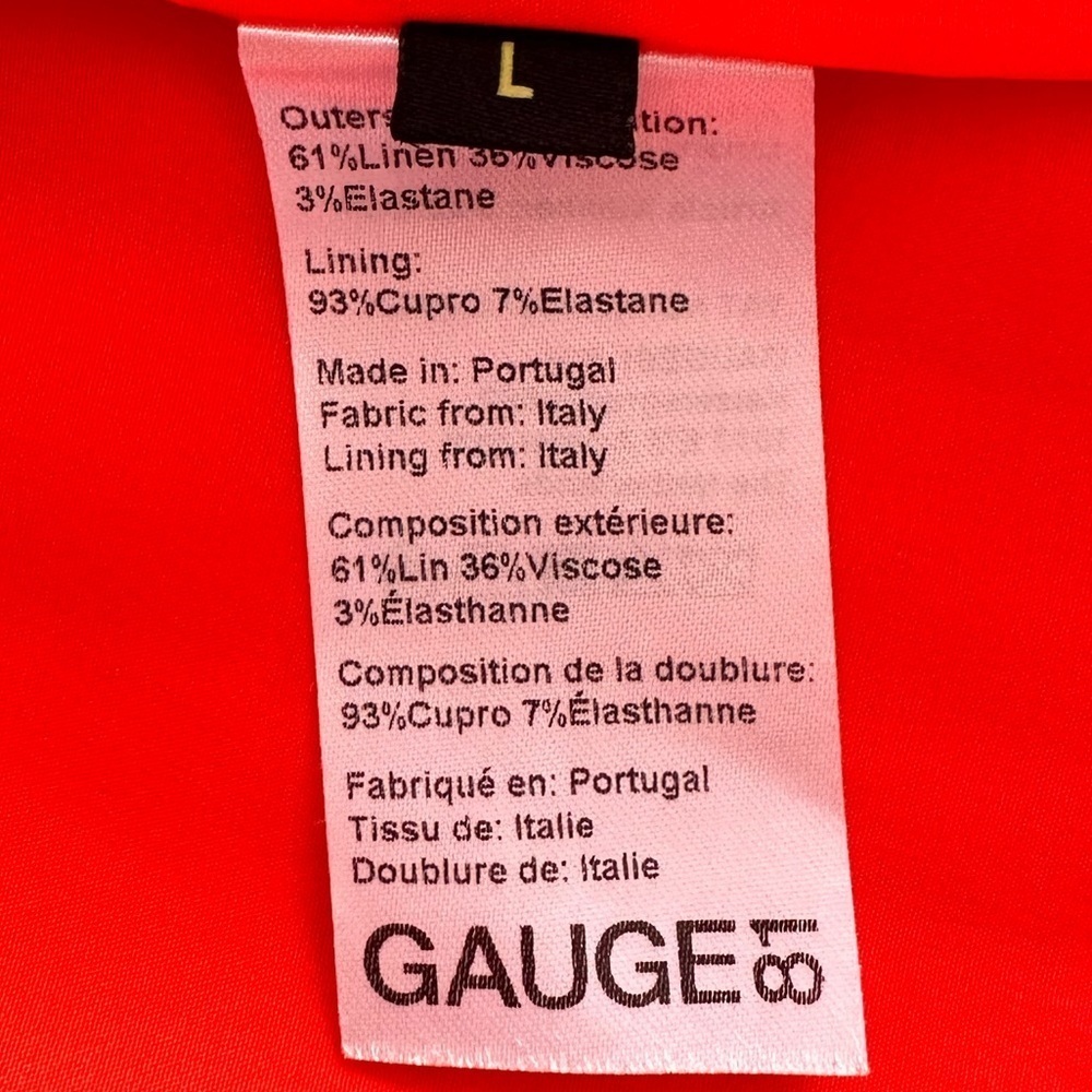GAUGE81 Naha Linen Short Dress in
Blood Orange - Picture 7 of 9